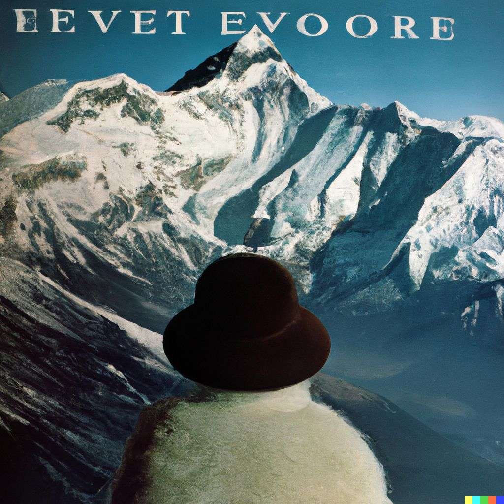someone gazing at Mount Everest, front cover of Vogue, 1990